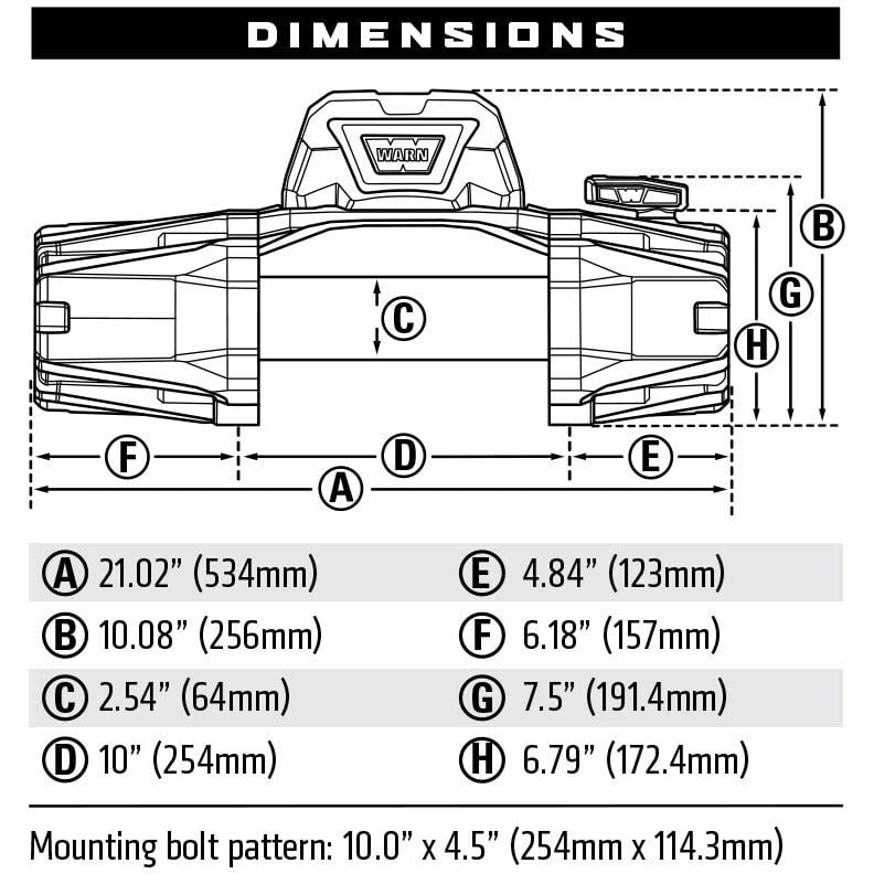 Warn 8K lbs Winch, Synthetic Line, VR EVO 8-S 103251 Warn 8K lbs Winch, Synthetic Line, VR EVO 8-S 103251